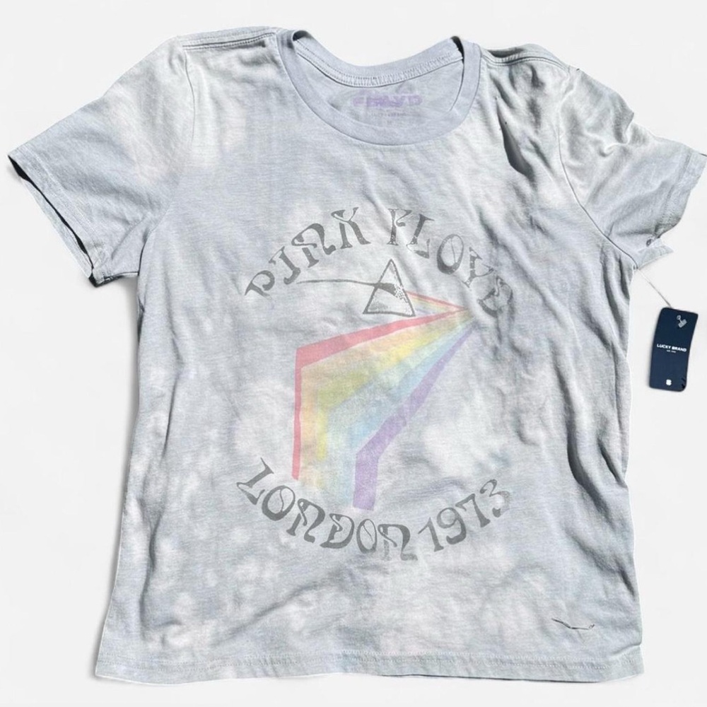 Lucky Brand Women Size Medium Pink Floyd Tee - Light Gray
